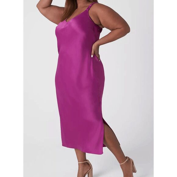 NWT Lane Bryant Ruched-Strap Slip Dress - Picture 1 of 3